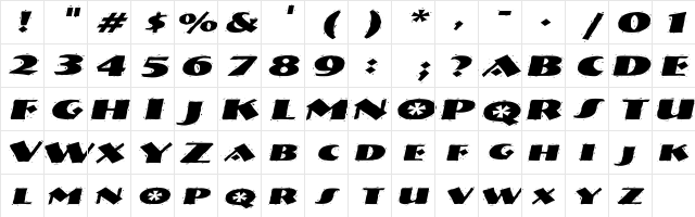 NatividadExtended Italic Character Map