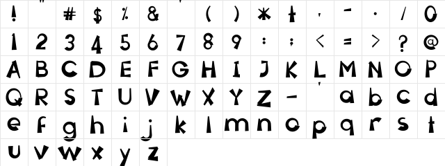 Senyum Sokmo Deh Regular Character Map