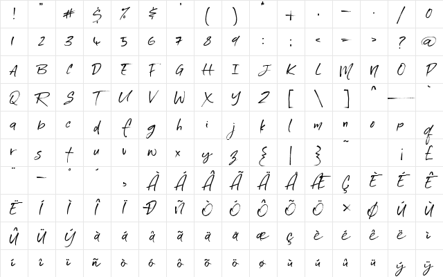 Serial Catch Alternates Regular Character Map Serial Catch Alternates Regular Character Map