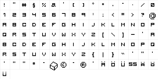 serious2 Regular Character Map
