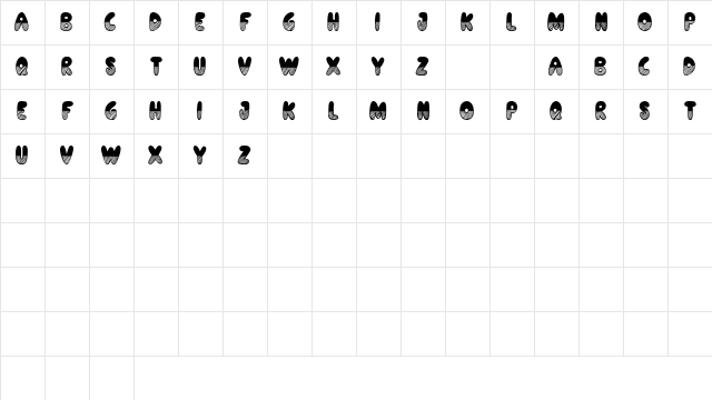 Shades of Black Regular Character Map