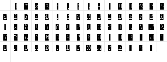 Shadow Regular Character Map Shadow Regular Character Map