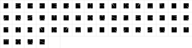 Sharpz Regular Character Map