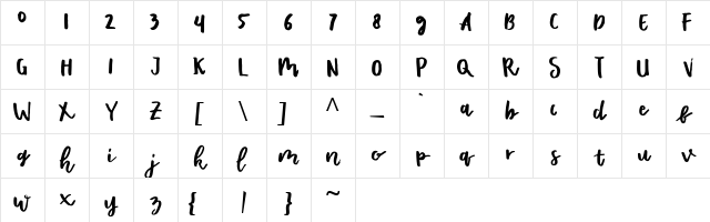 Shella Rough Regular Character Map Shella Rough Regular Character Map