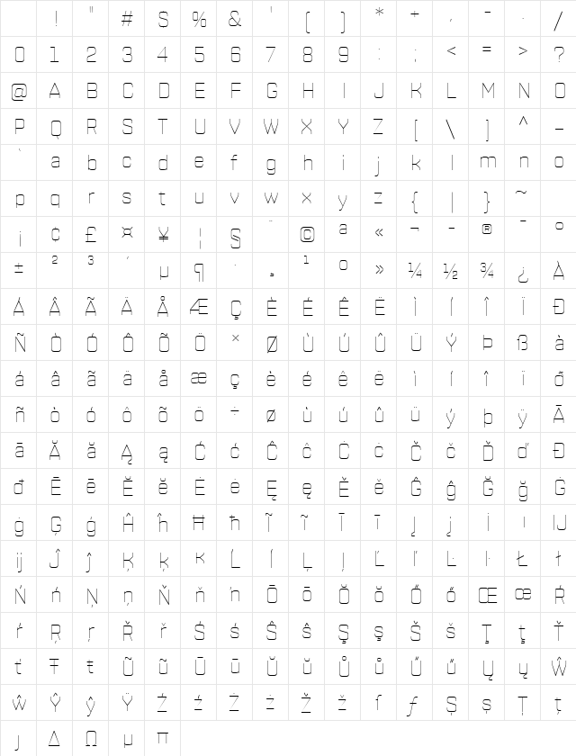 Shentox 2 Regular Character Map Shentox 2 Regular Character Map