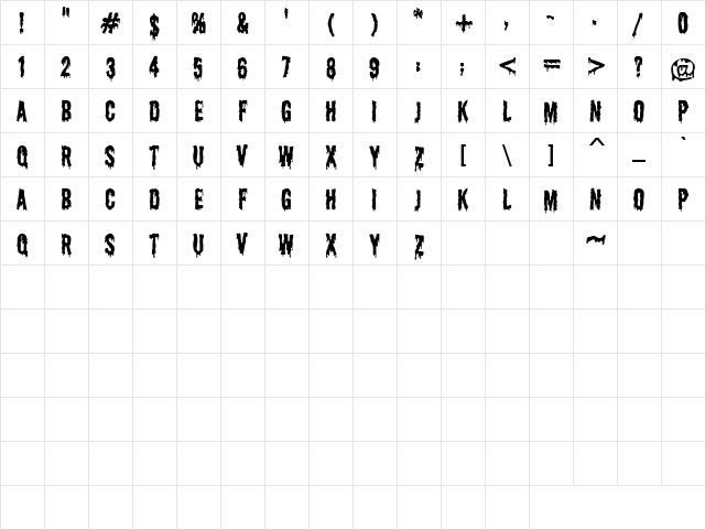 Shlop Shlop Character Map