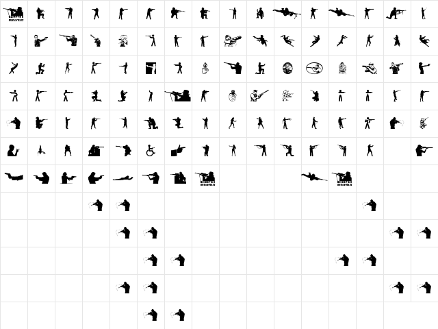Shooter Regular Character Map