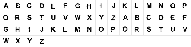 Shrapnel Regular Character Map