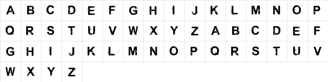 Shrapnel Regular Character Map