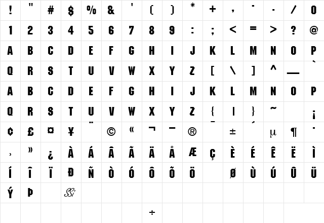 AutomatonCapsSSK Regular Character Map AutomatonCapsSSK Regular Character Map