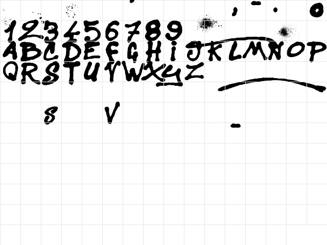 Sister Spray Regular Character Map