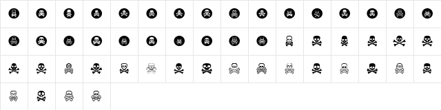 Skallen Regular Character Map