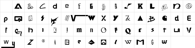 SKATEBOaRD braNds Regular Character Map SKATEBOaRD braNds Regular Character Map