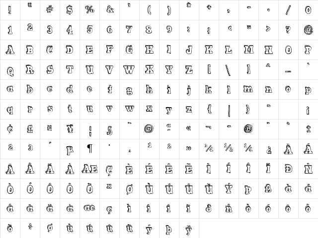 Sketch Match Regular Character Map Sketch Match Regular Character Map