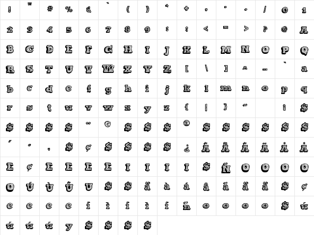 Sketch Nothing Regular Character Map Sketch Nothing Regular Character Map