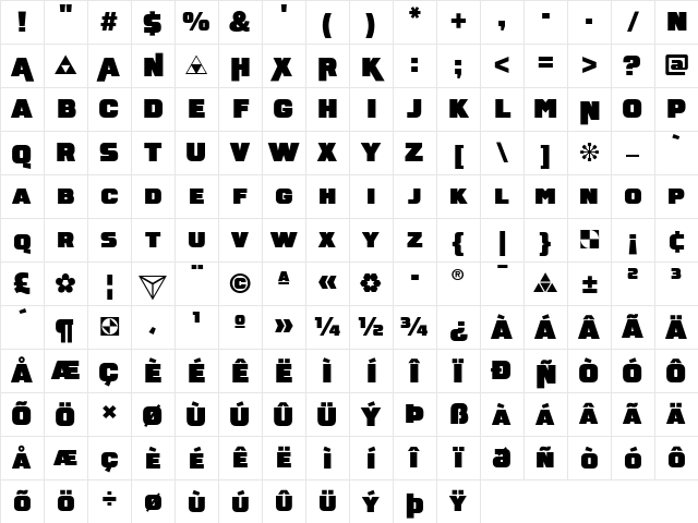 NeometraCaps Black Regular Character Map NeometraCaps Black Regular Character Map