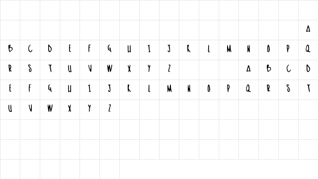 skinish Medium Character Map