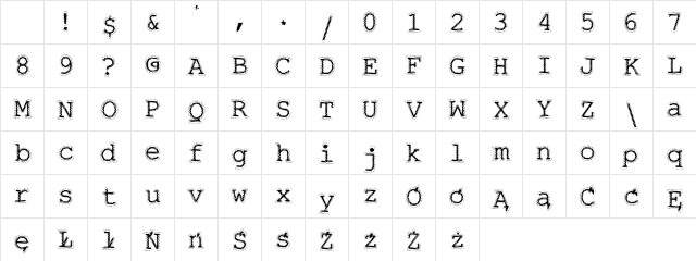 skontt Regular Character Map skontt Regular Character Map
