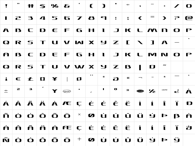 Sky Marshal Expanded Expanded Character Map Sky Marshal Expanded Expanded Character Map
