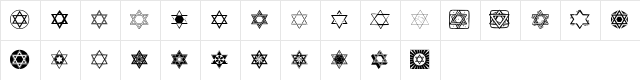 SL Star of David Regular Character Map