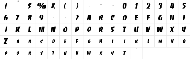 SlabFace Normal Character Map SlabFace Normal Character Map