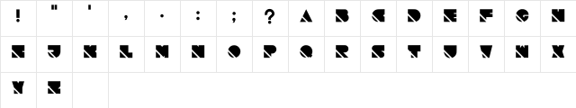 Slashed Regular Character Map Slashed Regular Character Map