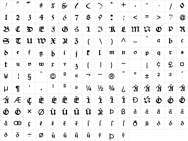 SlashTankMaker33 Bold Character Map SlashTankMaker33 Bold Character Map