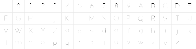 Slim Extreme Regular Character Map
