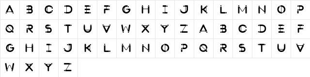 SlingShot Regular Character Map