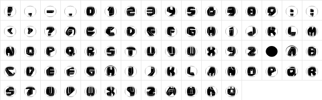 NeoPanRings Regular Character Map