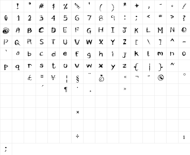 Smile Regular Character Map Smile Regular Character Map