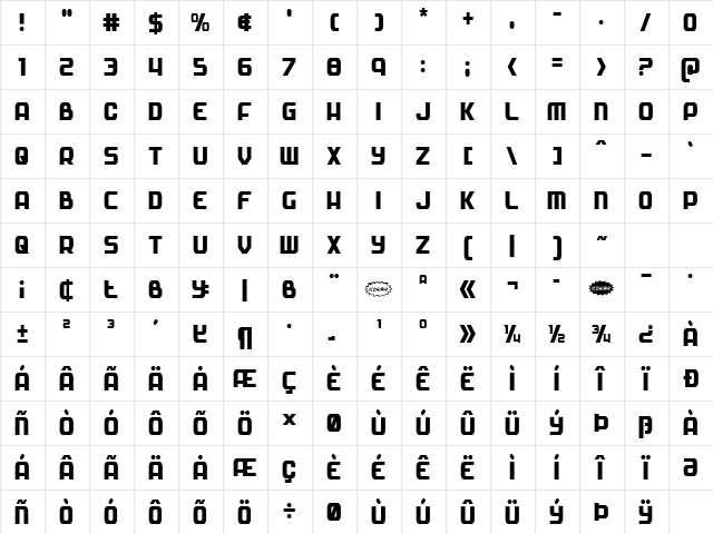 Soldier Condensed Condensed Character Map Soldier Condensed Condensed Character Map