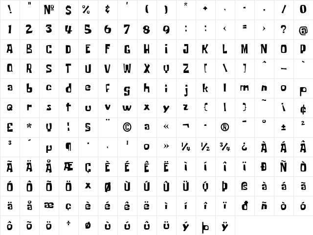Some Time Later Regular Character Map