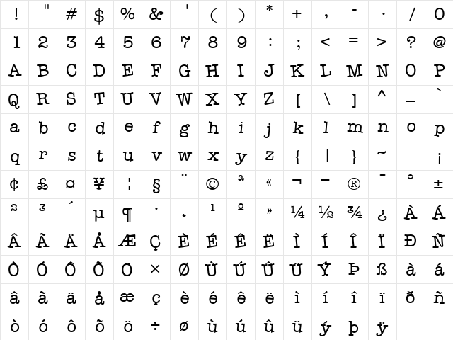 Sound Bold Character Map Sound Bold Character Map