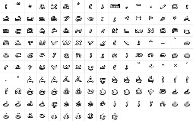 Neurochrome Regular Character Map
