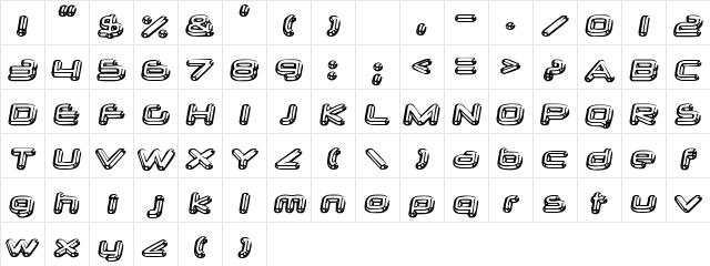 Neurochrome Regular Character Map
