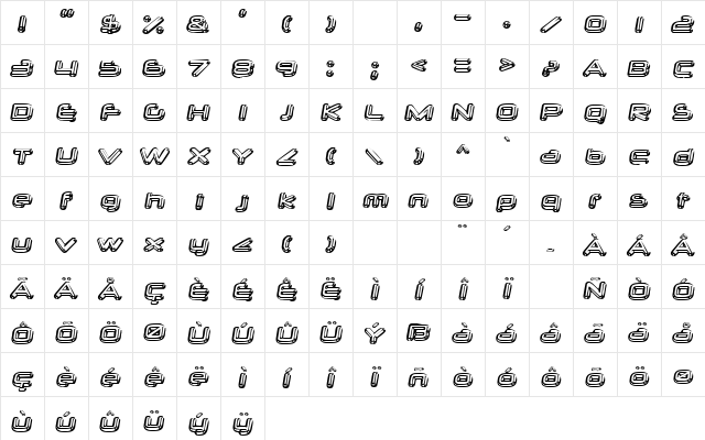 Neurochrome Regular Character Map