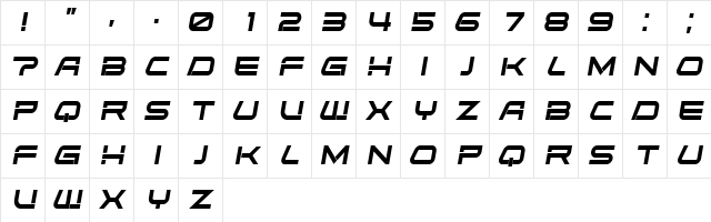 Southern Italic Character Map