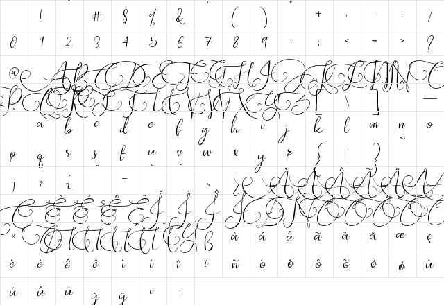 Southfall Regular Character Map Southfall Regular Character Map