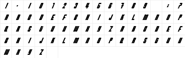 NeutronBomb Regular Character Map
