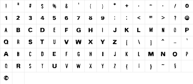 Spirit Ginger Regular Character Map Spirit Ginger Regular Character Map