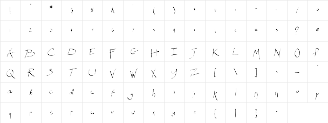 Spitter Medium Character Map