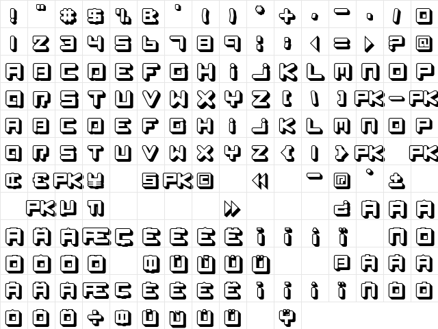 Spleen Machine Az Regular Character Map