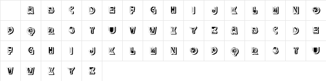 Split Filled Regular Character Map Split Filled Regular Character Map