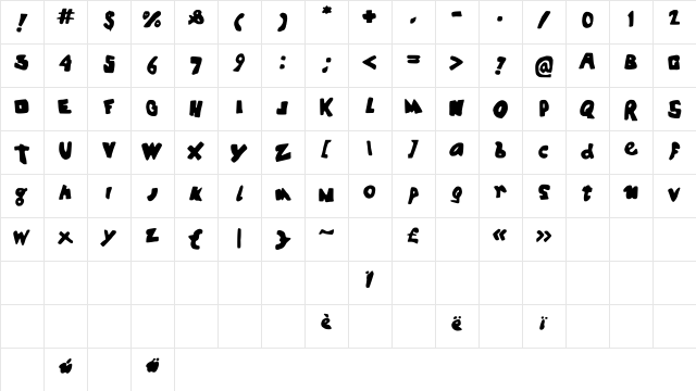 SPOOKYHOUSE_ Medium Character Map
