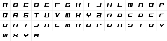 NeverSayDie Regular Character Map