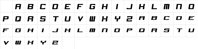 NeverSayDie Regular Character Map