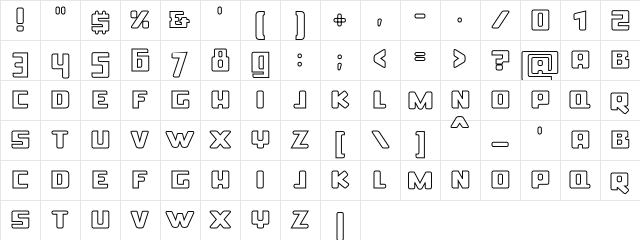 ss_boldin Line Character Map