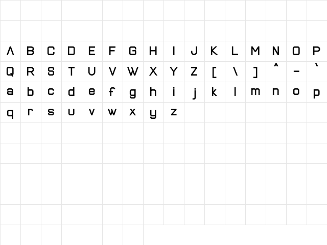 New Alenia Bold Character Map New Alenia Bold Character Map