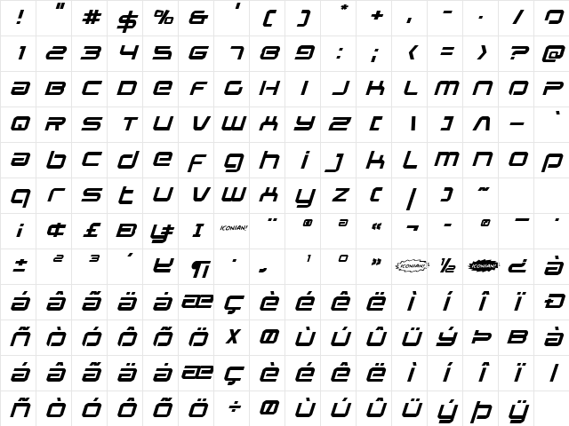 Star Eagle Expanded Italic Expanded Italic Character Map Star Eagle Expanded Italic Expanded Italic Character Map